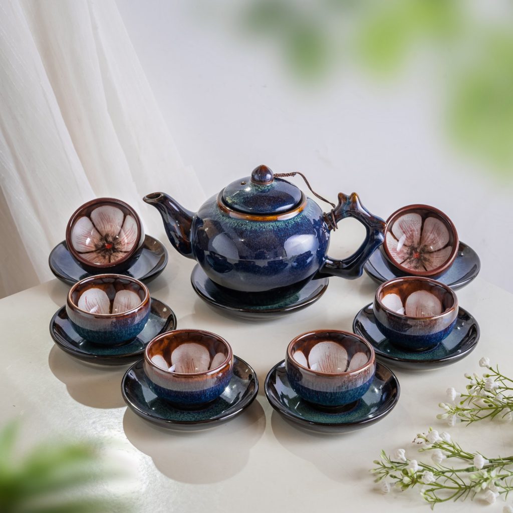 Bộ Ấm Chén Pha Trà Gốm Sứ Đẹp