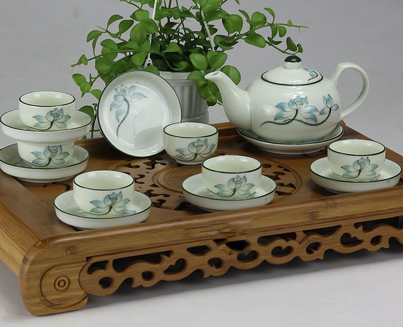 Bộ Ấm Chén Pha Trà Gốm Sứ Đẹp